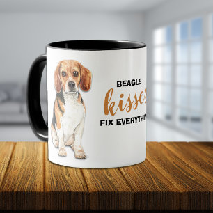 Beagle Dog Kisses lossen alles op Mok