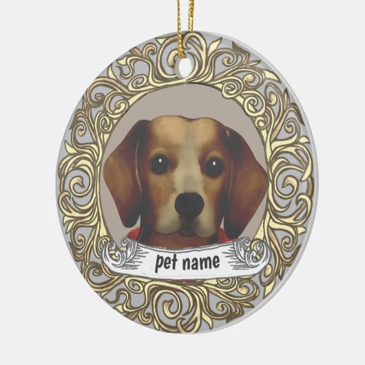 Beagle Dog Loving Memory ornament (Links)
