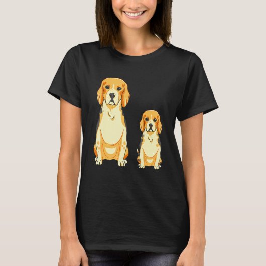 Beagle Dog Mama Puppy Hunting Dog T-shirt (Voorkant)