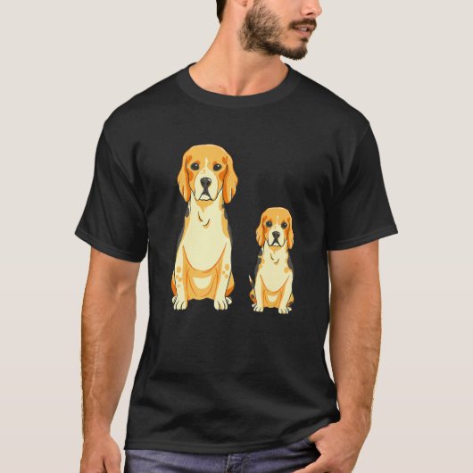 Beagle Dog Mama Puppy Hunting Dog   T-shirt (Voorkant)