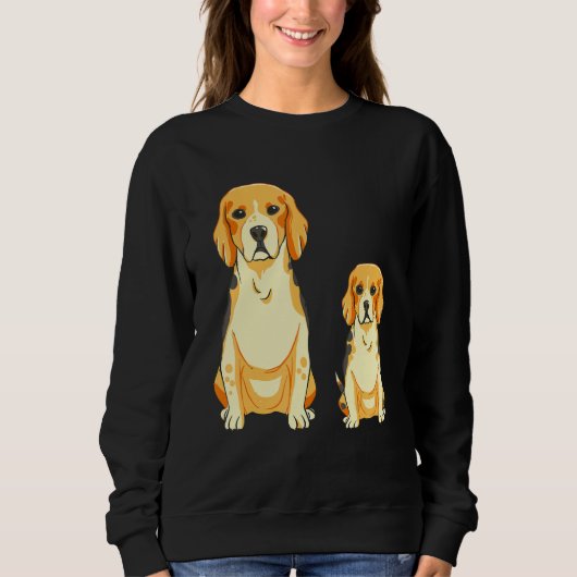 Beagle Dog Mama Puppy Hunting Dog Trui (Voorkant)