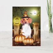 Beagle Dog Met Heks Pet Halloween Cadeau Idee Kaart (Voorkant)