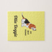 Beagle Dog Mijn beste vriend - Aangepaste naam Legpuzzel (Horizontaal)