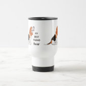 Beagle Dog Mijn beste vriend - Aangepaste naam Reisbeker (Center)