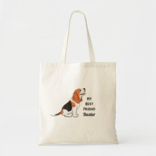 Beagle Dog Mijn beste vriend - Aangepaste naam Tote Bag
