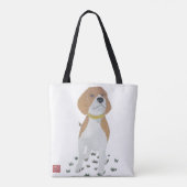 Beagle, Dog, Modern Tote Bag (Achterkant)