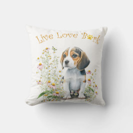 Beagle Dog Mom Floral Kussen