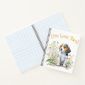 Beagle Dog Mom Floral Notitieboek (Binnen)
