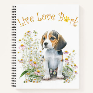 Beagle Dog Mom Floral Notitieboek