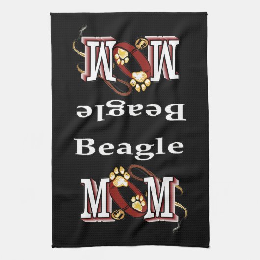 Beagle Dog MOM Theedoek (Verticaal)