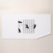 Beagle dog Music Note Clef Musicus Schattige Beagl Badhanddoek (Badhanddoek)