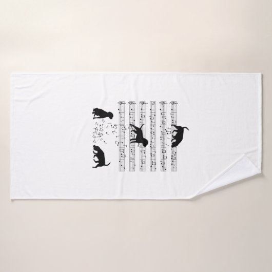 Beagle dog Music Note Clef Musicus Schattige Beagl Badhanddoek (Badhanddoek)