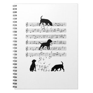 Beagle dog Music Note Clef Musicus Schattige Beagl Notitieboek