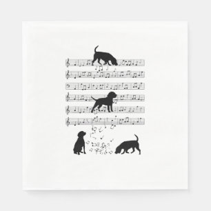 Beagle dog Music Note Clef Musicus Schattige Beagl Servet