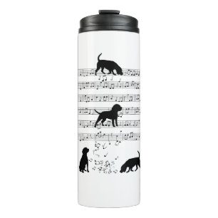 Beagle dog Music Note Clef Musicus Schattige Beagl Thermosbeker