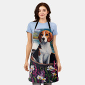 Beagle Dog op een peddel: Een Schilderachtig avont Schort (Gedragen)