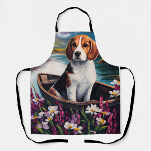 Beagle Dog op een peddel: Een Schilderachtig avont Schort