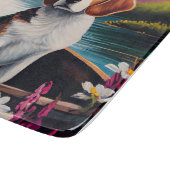 Beagle Dog op een peddel: Een Schilderachtig avont Snijplank (Hoek)