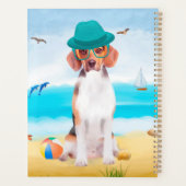 Beagle Dog op strand Planner (Achterkant)