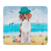 Beagle Dog op strand Snijplank (Voorkant)
