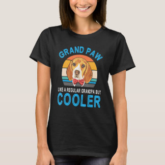 Beagle Dog Papa Grand Paw als een gewone opa B T-shirt