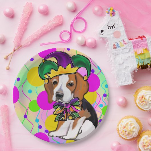 Beagle Dog Papieren Bordje (Feest)