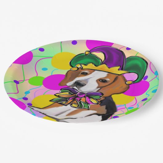 Beagle Dog Papieren Bordje (Gekanteld)