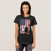 Beagle Dog Patriotic American Flag Vintage T-shirt (Voorkant volledig)