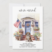 Beagle Dog Patriottische Gepersonaliseerde Huisdie Aankondiging (Voorkant)