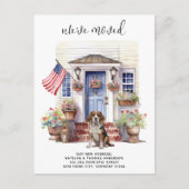Beagle Dog Patriottische Gepersonaliseerde Huisdie Aankondigingskaart (Voorkant)