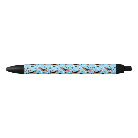 Beagle Dog Pattern Cute Beagles Zwarte Inkt Pen (Voorkant)