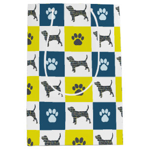Beagle Dog & Paw Silhouette New Puppy Medium Cadeauzakje
