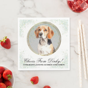Beagle Dog Pet bruiloft servetten met honden Foto