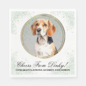 Beagle Dog Pet bruiloft servetten met honden Foto (Voorkant)