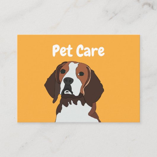 Beagle Dog Pet Care Beagle Visitekaartje (Voorkant)