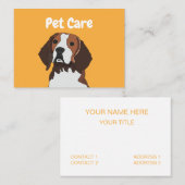 Beagle Dog Pet Care Beagle Visitekaartje (Voorkant / Achterkant)