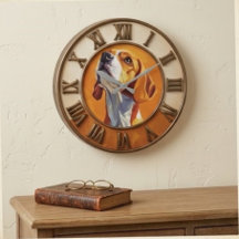 Beagle Dog Portrait Warm Orange Pet Lover Decor