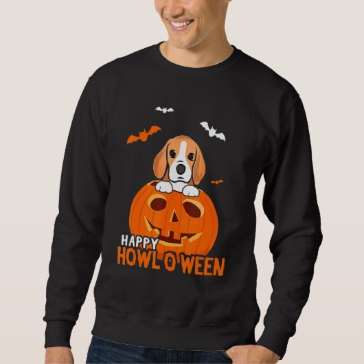 Beagle Dog Pumpkin Halloween Costume Jack O Lanter Trui (Voorkant)