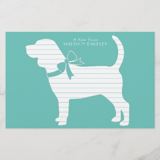 Beagle Dog Puppy Briefpapier (Voorkant)