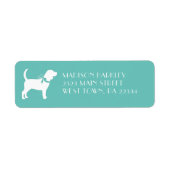 Beagle Dog Puppy Etiket (Voorkant)