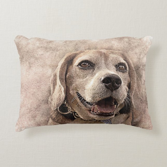 Beagle Dog Puppy Pet Pillow Decoratief Kussen (Voorkant)