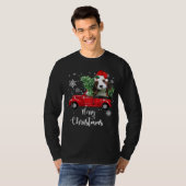 Beagle Dog Puppy Ride Rode Vrachtwagen Kerstmis Py T-shirt (Voorkant volledig)