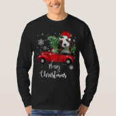 Beagle Dog Puppy Ride Rode Vrachtwagen Kerstmis Py T-shirt (Voorkant)