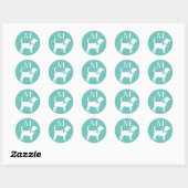 Beagle Dog Puppy Ronde Sticker (Vel)