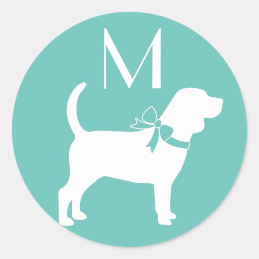 Beagle Dog Puppy Ronde Sticker (Voorkant)