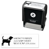 Beagle Dog Puppy Zelfinktende Stempel (In situ)