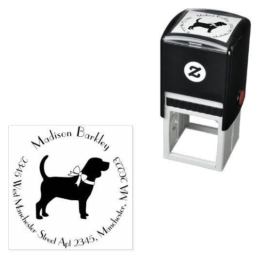 Beagle Dog Puppy Zelfinktende Stempel (In situ)