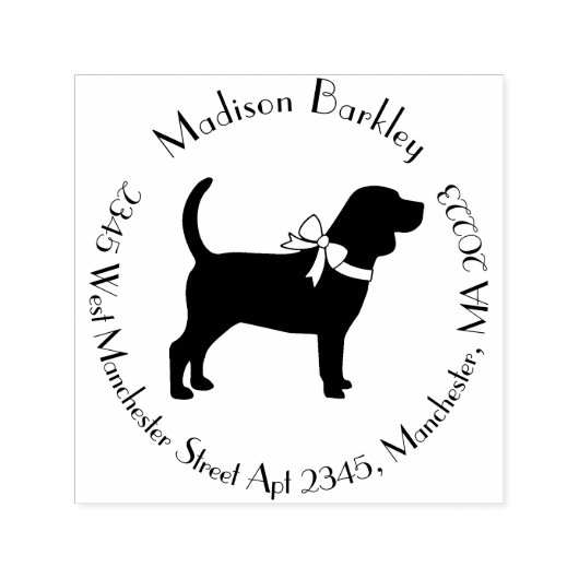 Beagle Dog Puppy Zelfinktende Stempel (Design)