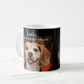 Beagle Dog Quote Cute Smilling Foto Koffiemok (Voorkant links)