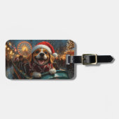 Beagle Dog Roller Onderzetter Kerst Bagagelabel (Voorkant horizontaal)